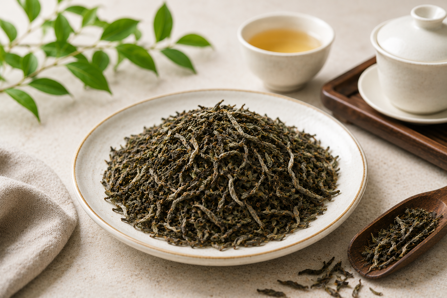 Sheng Pu-erh tea leaves selected for raw pu-erh gongfu brewing