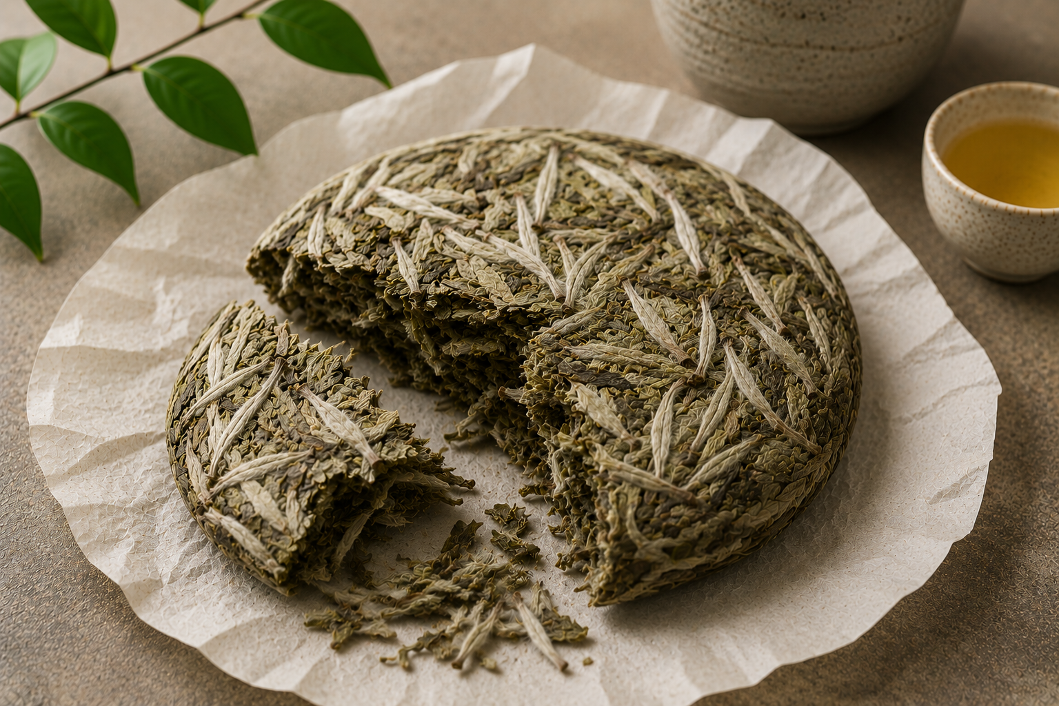 Brewing white tea in a calm tea ceremony