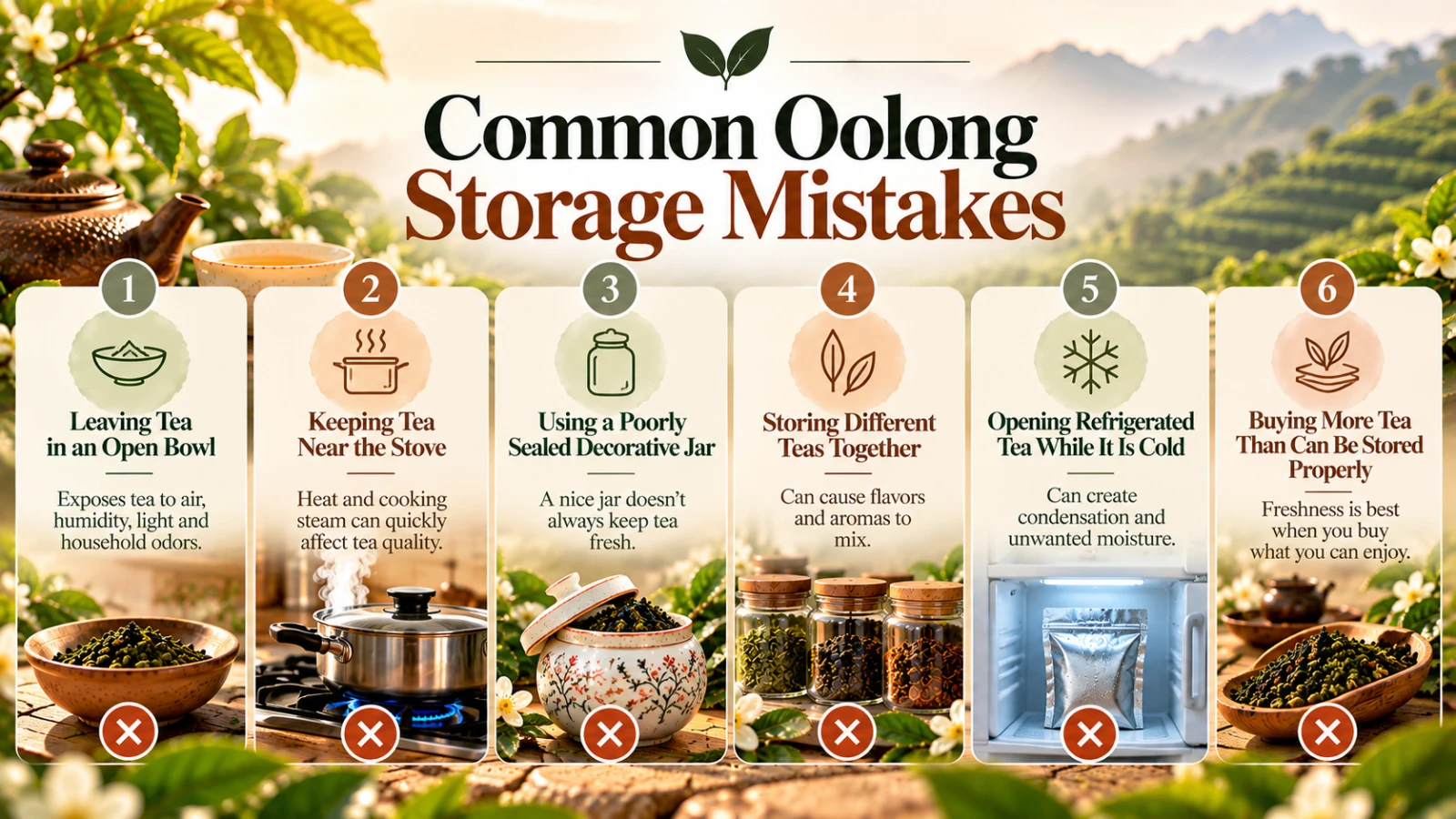 Common-oolong-storage-mistakes.png Tea container near a sunny window, illustrating why direct sunlight should be avoided.