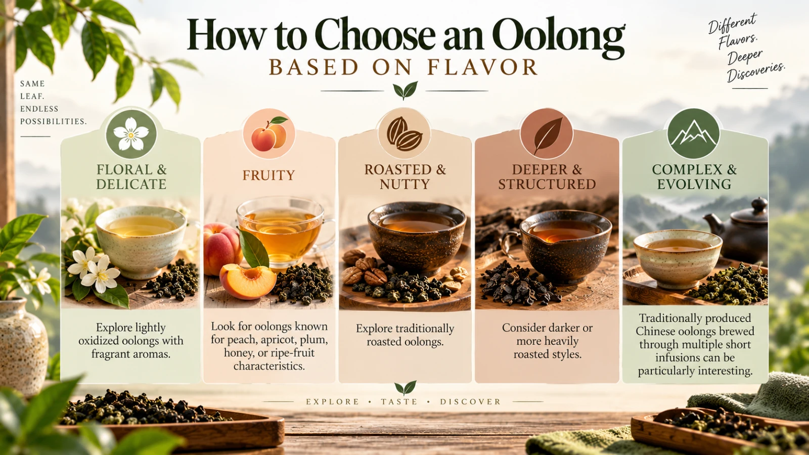 traditional Chinese oolong tea preparation based on flavor profile