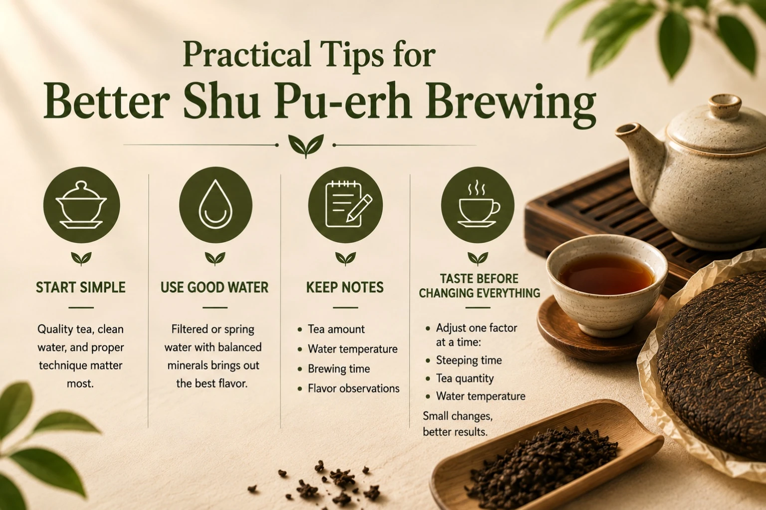 Practical Tips for Better Shu Pu-erh Brewing.jpg Avoid common Shu Pu-erh brewing mistakes with simple techniques for better flavor, aroma, and balance.