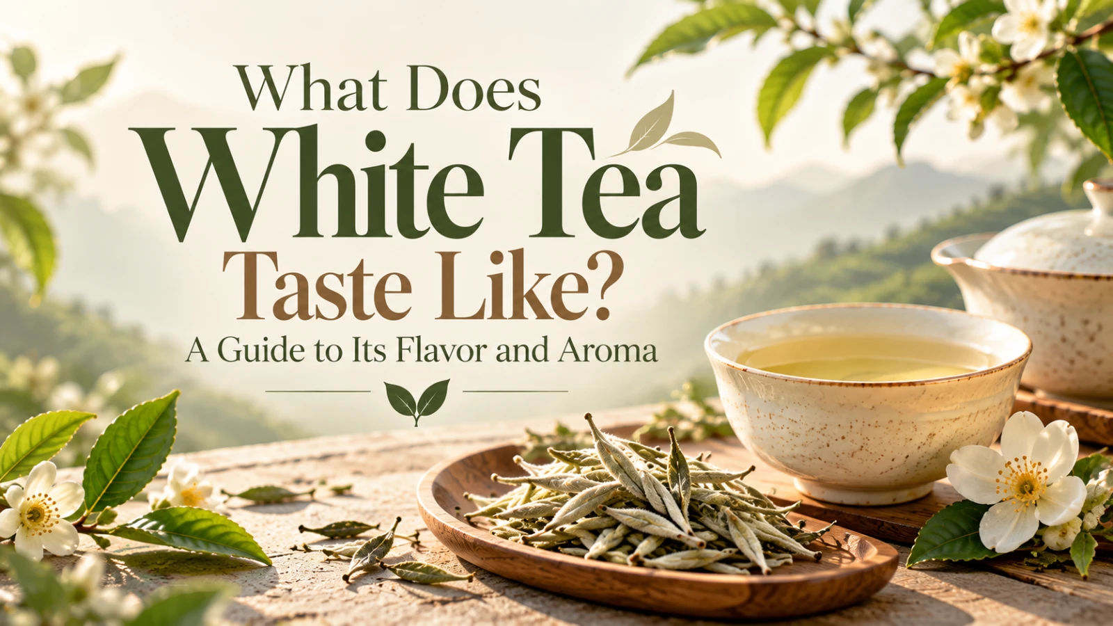 Loose-leaf Chinese white tea buds and leaves illustrating the delicate appearance of white tea.