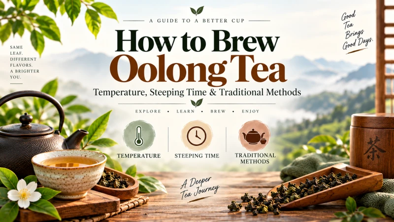 How to brew oolong tea using a gaiwan and loose-leaf tea