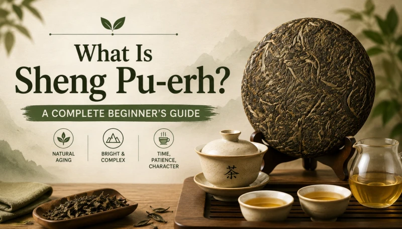 Sheng Pu-erh tea brewed in a traditional gaiwan